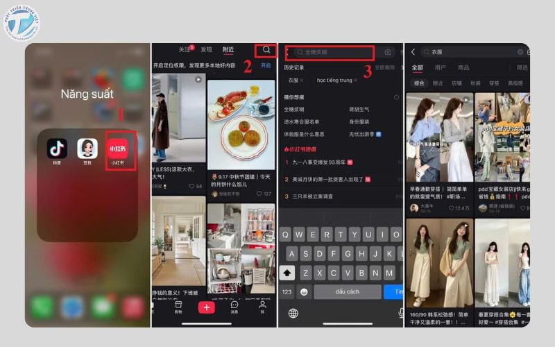 Cách tìm một món đồ yêu thích trên Xiaohongshu
